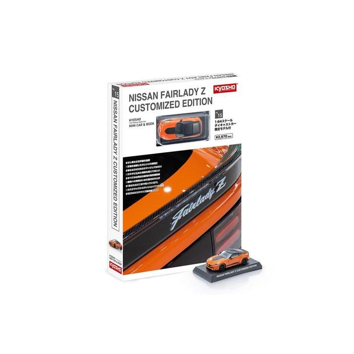 KYOSHO Мини-машинка и книга №. 15 1/64 Nissan Fairlady Z Кастомизированный Оранжевый Цвет Многоцветный
