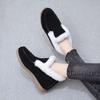 Women Ankle Boots Cow-suede-leather Boots Natural-fur Warm Winter Boots Slip-on Snow Boots for Girls Lady Sweat Warm Shoes