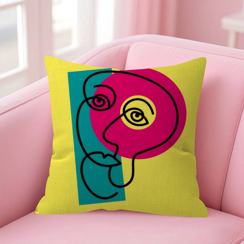 Abstract Picasso Art Classic Cushion Cover Car Throw Pillow Case For Sofa Car Christmas Gift