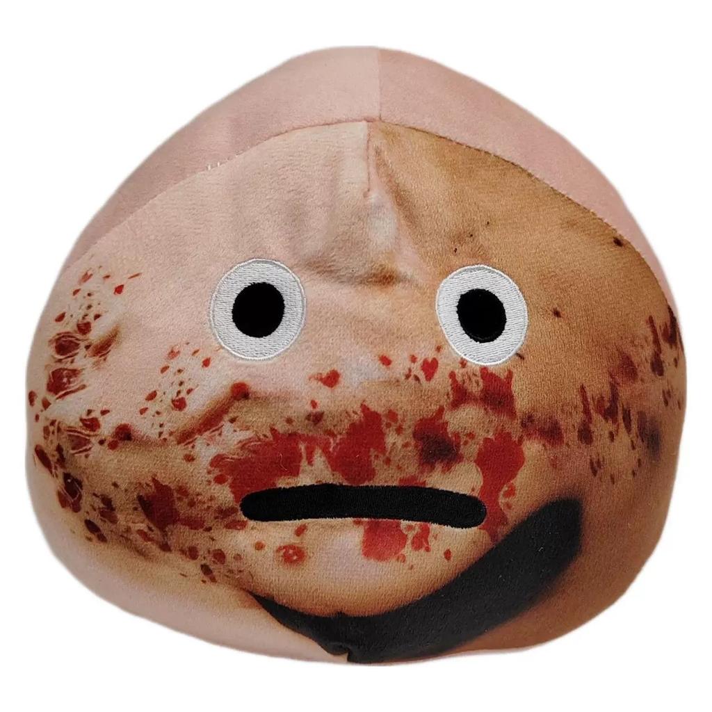 20cm Evil Pou Revenge Plushie Doll, Terrifying Flesh Colored Triangular Doll,Pou's Revenge Plush Doll Pillow for Fans