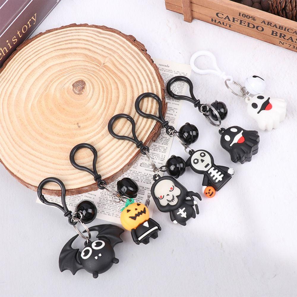 Skeleton Halloween Ghost Cartoon Keychain Halloween Skeleton Ghost Keychain Phone Bag Hanging