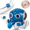 Original Charms Copper Blue Ocean Element Octopus Beads Fit Charms Plata Bracelets For Women Jewelry Making Fine Gifts