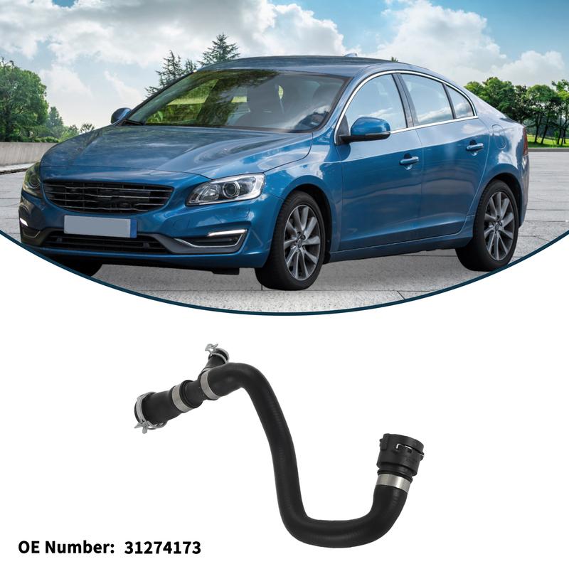 X Autohaux Radiator Hose Heater Hose for Volvo S60 2008-2018 No.31274173 Rubber Coolant Pipe Black 1 Pc