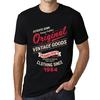 Men’s Vintage Tee Shirt Graphic T Shirt Vintage Goods Since 1984 Deep Black