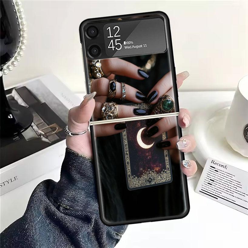 Чехлы для карт Таро 'Ведьма' для Samsung Galaxy Z Flip 4 5 6 7 3 Z Flip7 Flip6 Flip4 Flip5 Flip3 5G Жесткие противоударные чехлы Fundas