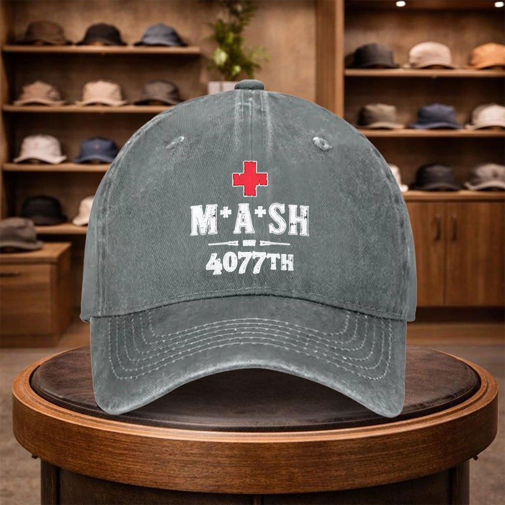 Army Mobile Surgical Hospital Print Baseball Cap Casual Snapback Hat Fashionable Outdoor Adjustable Cap Suitable for All Se