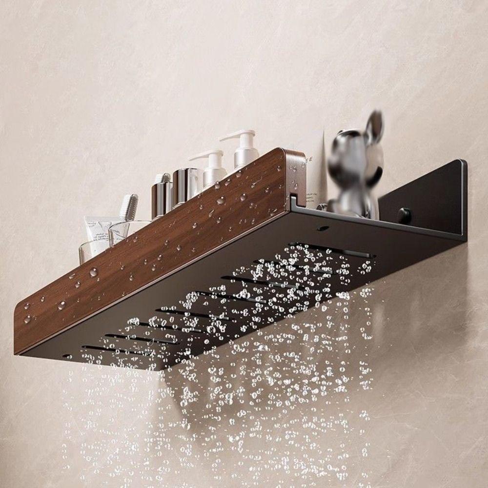 Wood Detachable Shower Storage Rack Corrosion-Resistant Bathroom Storage Rack  Bathroom Use