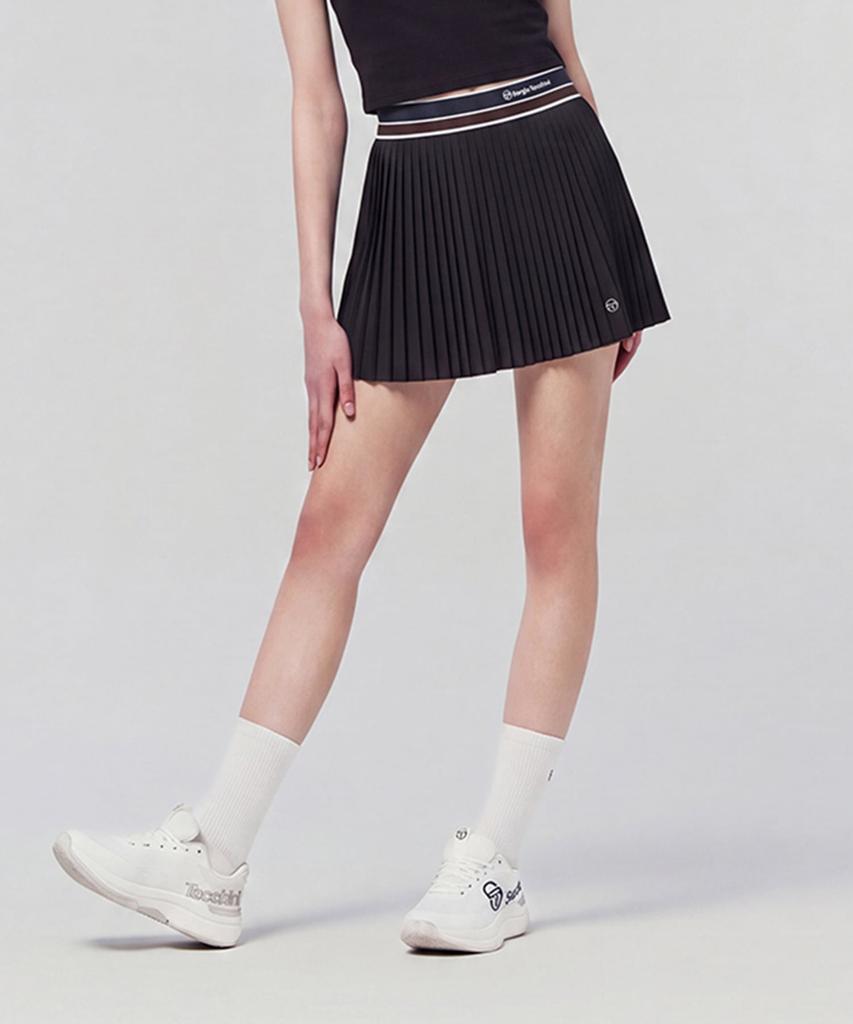Юбка SERGIO TACCHINI W с цветной полосой, плиссированная, летящая (черный)