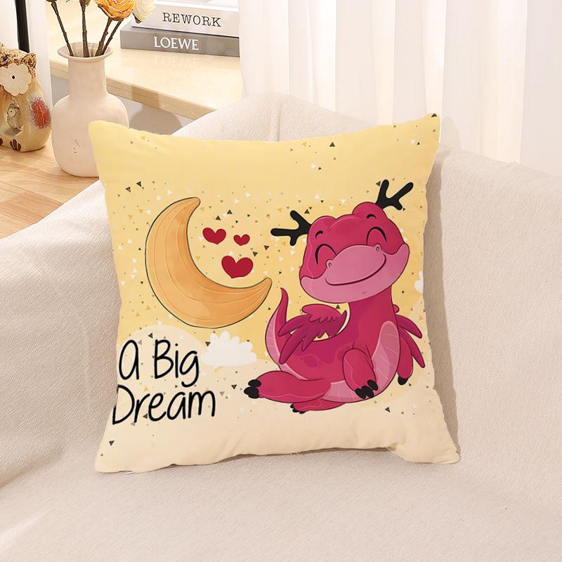 Cute Animal Pillowcase  for Sofa Car Square Cushion Suite Room Anime   Body Cover