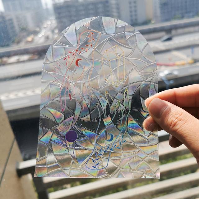 3D Радуга, ловец солнца, наклейки на стену, ловец света, ПВХ оконная пленка, самоклеящаяся наклейка, наклейка на мотоцикл, ПВХ пленка, домашний декор