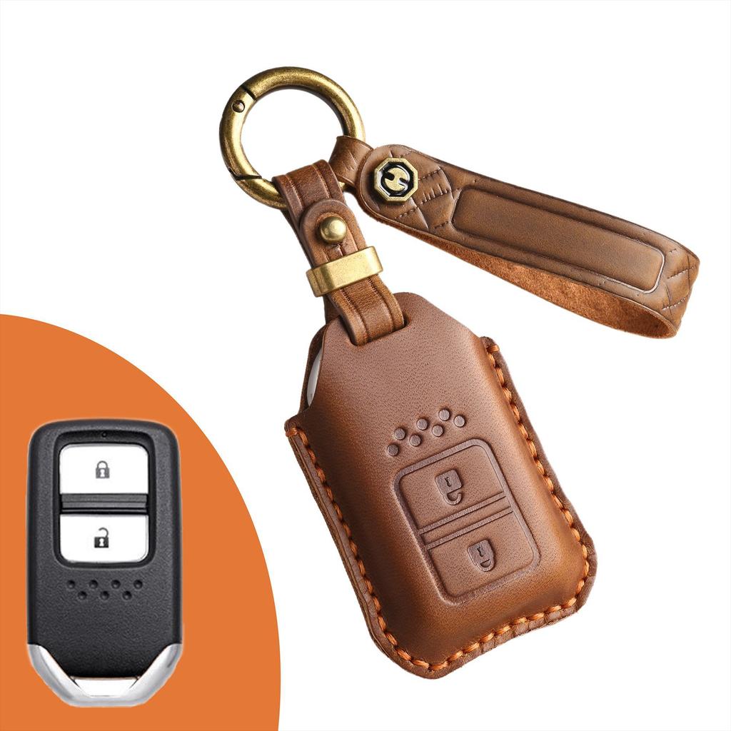 Ретро чехол для ключа подходит для кожаного чехла для ключа Honda CRV Lingpai XRV 10-го поколения Civic Accord Crown Fit.