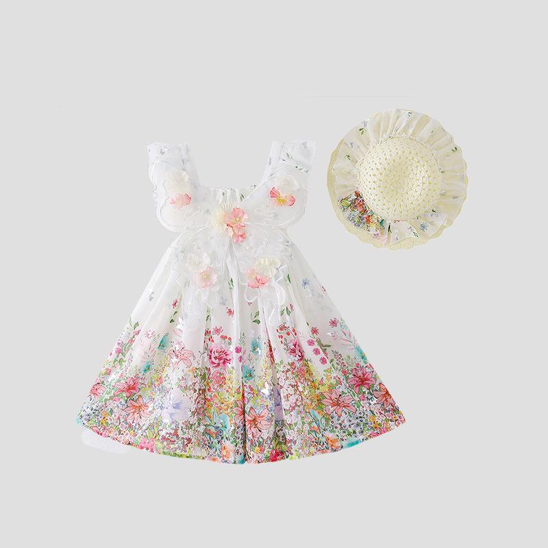 Summer Girls Sleeveless Princess Dress Sweet And Stylish Children Vest Dress For Kids Party Wear