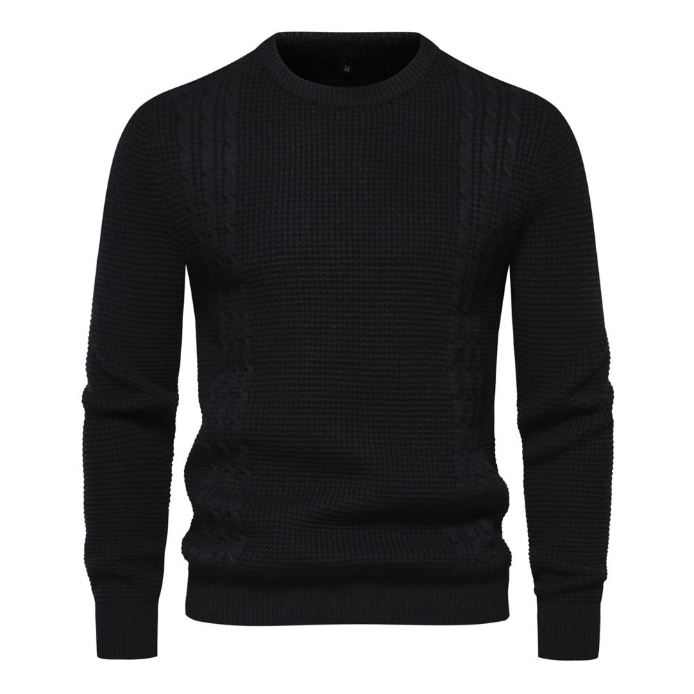 2023 New Warm Men's Pullovers Sweater for Fall and Winter with Solid Color and Soft Material Casual Classic Sweater Men
