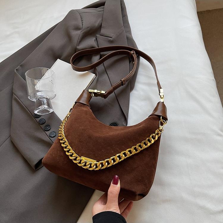 Замшевая сумка женская новая модная сумка-цепочка универсальная сумка повседневная текстура ретро сумка-мессенджер