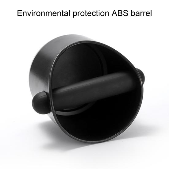 Oblique Mouth Coffee Knock Box Non-slip Base Removable Bar Splash-proof Shock-absorbent Space Saving Espresso Dump Bin for Cafe