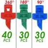100PCS 90/180/360 Degree Refraction Nozzle Garden Sprinkler Agriculture Irrigation Plant Spray Nozzle Misting for Flowers