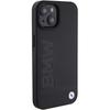 Bmw Leather Hot Stamp Case For Iphone 15 - Black