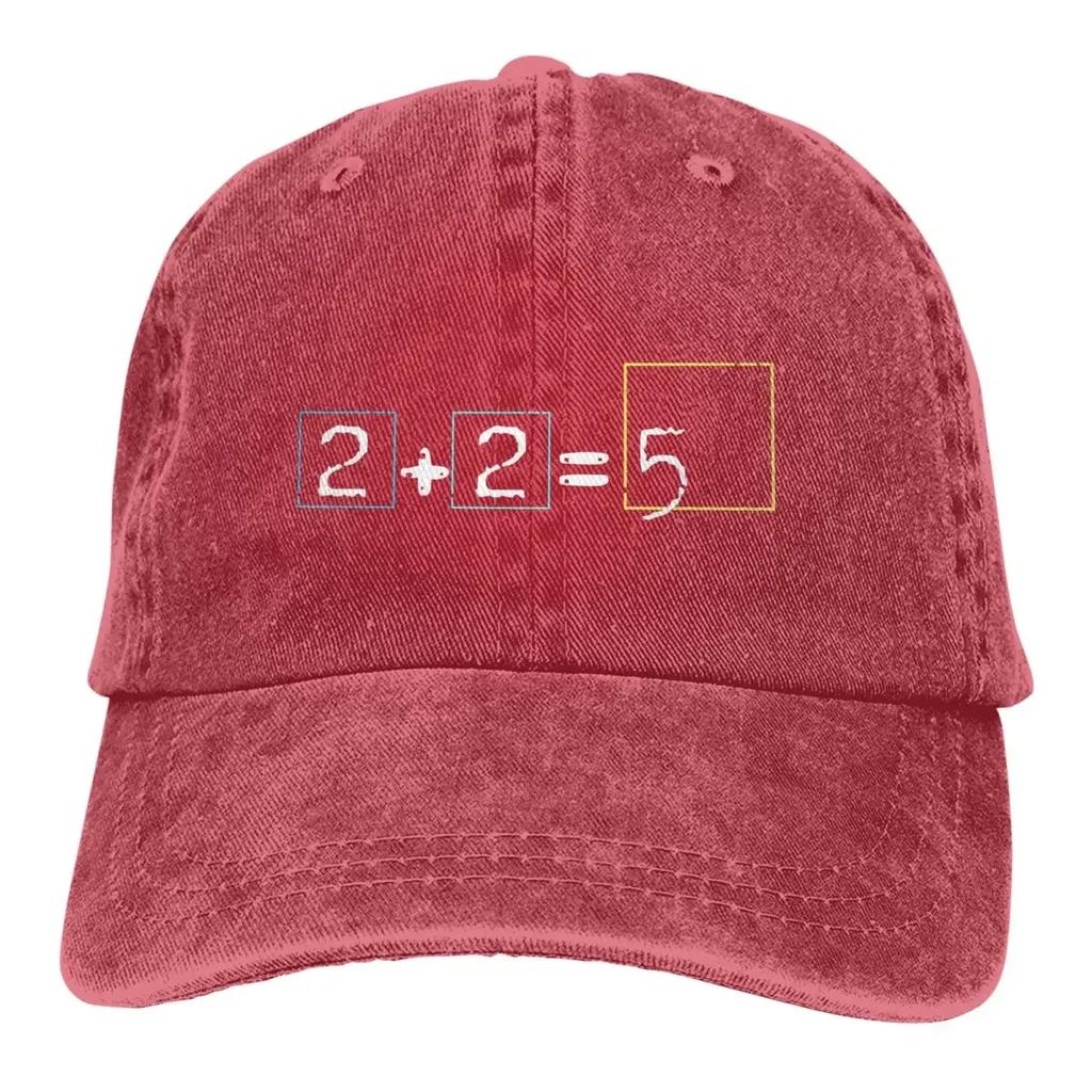 Washed Men's Baseball Cap 2+2=5 Radiohead Inspired Trucker Snapback Cowboy Caps Dad Hat Radiohead Rock Golf Hats