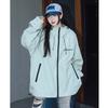Autumn Fashion Loose Letter Print Hooded Jacket