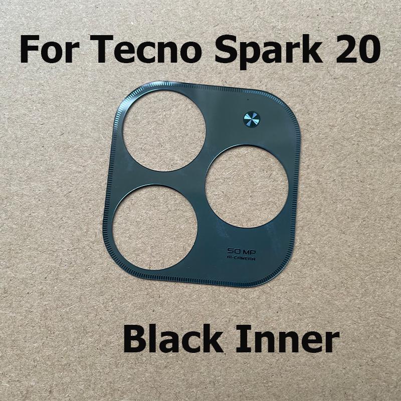 Для Tecno Spark 20 Задняя крышка камеры Задняя крышка объектива с рамкой Держатель Замена KJ5 KJ5n