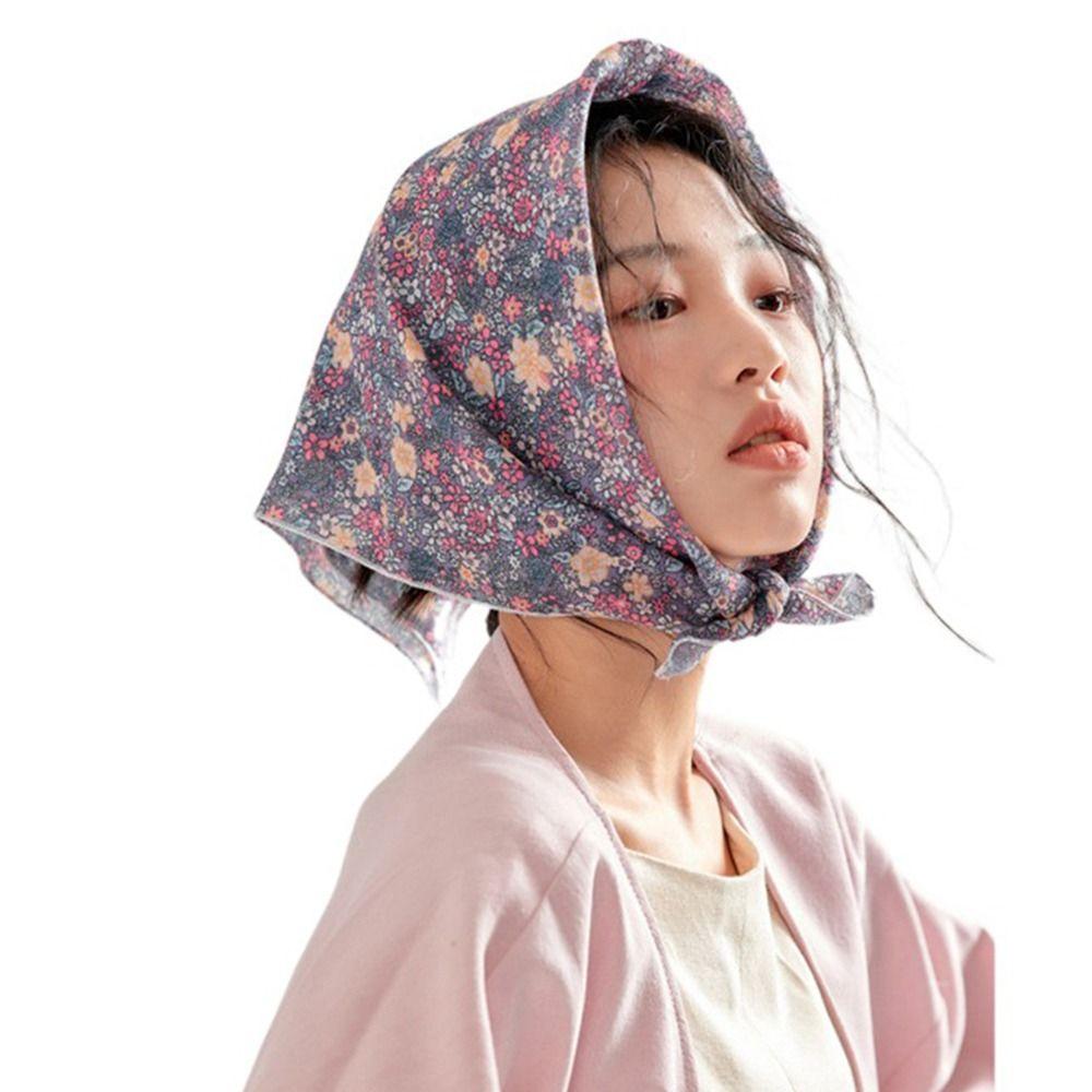 Bandanas Scarf Accessories Hair Band Square Scarf Flower Silk Scarf Female Printed Scarf