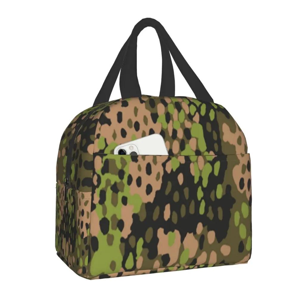 Military Camo Insulated Lunch Bag for Women Waterproof Army Camouflage Cooler Thermal Lunch Tote Office Picnic Food Bento Box
