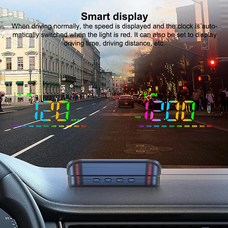 Проектор на лобовое стекло Speed Hud Компас GPS Спидометр Head Up Display USB Питание Атмосферная лампа для грузовых автомобилей
