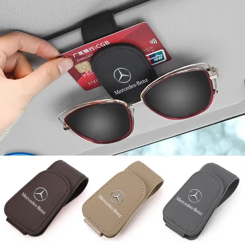 XUY2 Car Glasses Clip Sun Visor Ticket Card Clips For Mercedes Benz B/C/E/S Class W203 W204 W205 W210 W211 W212 W221 Car Accessories