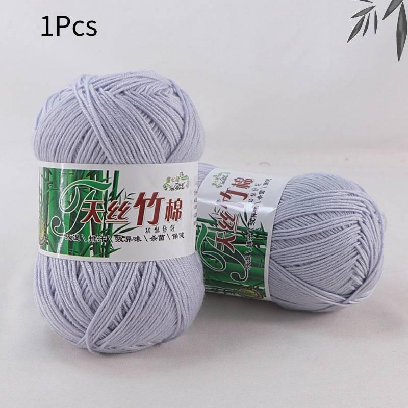 Organic Bamboo Charcoal Milk Cotton Yarn For Baby Crochet And Diy Knitting