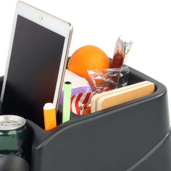 Маленький центральный консольный органайзер для автомобильной консоли с подстаканником, универсальный ящик для хранения на заднем сиденье для iPad, смартфона, монет, книги