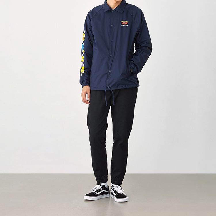 Vans Мужская куртка Simpsons Collaboration Coach, верхняя одежда темно-синяя VN0002MUZZZ