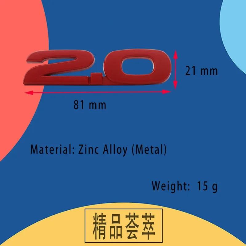3D 2.0 Car Fender Side trunk Nameplate Decal Emblem Badge Sticker for CX-5 CX-7 CX-9 RX7 RX8 626 MX5