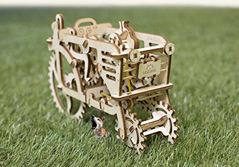Build Your Own Tractor a 3D Puzzle by Officially Sold In Perfect for Interior Decoration Model, Rubber-Powered Ugears, Japan,