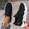 Ladies' Casual Solid Color Sneakers, Breathable Lightweight Soft Sole Walking Shoes, Low-top Comfortable Outdoor Sports Shoes