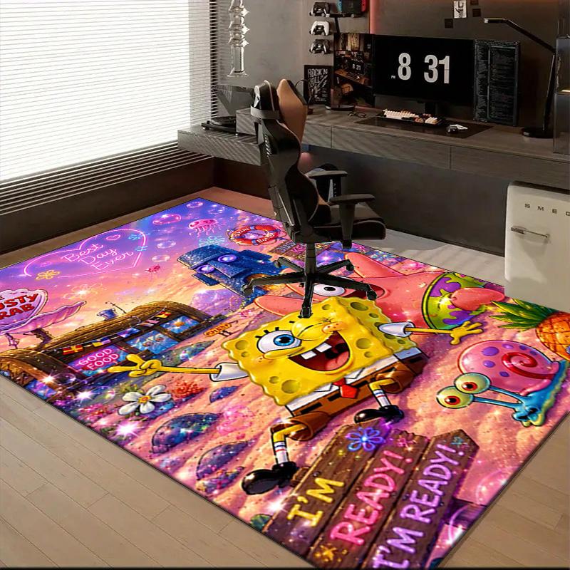 Sponge Underwater Adventure Floor Mat for Living Room, Game Rooms, Office, Bedroom, Office Floor Mat Playful Design, Christmas fan gifts