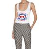 Gucci Белый майка-топ из риба-хлопка с принтом GUCCI 790344-XJGL4-9474