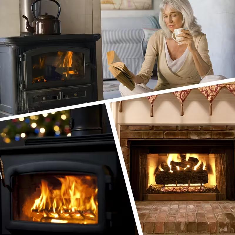 1Roll Flat Self Adhesive Wood Stove Gasket Tape Fiberglass Fireplace Door Gasket for Indoor Wood Burning Pellet Stove Smokers