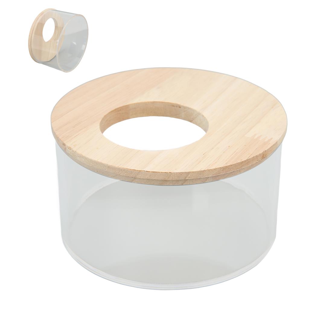 Песочная ванночка для хомяка Маленькая круглая песочница для питомца Прозрачная акриловая песочная ванная