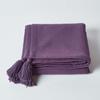 Jeté de lit ou de canapé - homescapes - rajput - violet - 225 x 255 cm - coton naturel