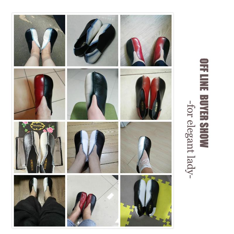 Дизайнерские женские туфли ручной работы на плоской подошве в винтажном стиле, осенние туфли для вождения из натуральной кожи для женщин, легкие двухцветные мокасины для женщин