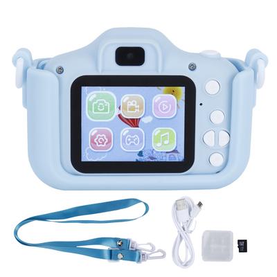 Детская камера 40MP Cartoon Cat Photo Camera с головоломками Подарки на день рождения Синий