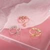 Resizable Anti-anxiety Ring With Beads Rotate Rings Trendy Jewelry