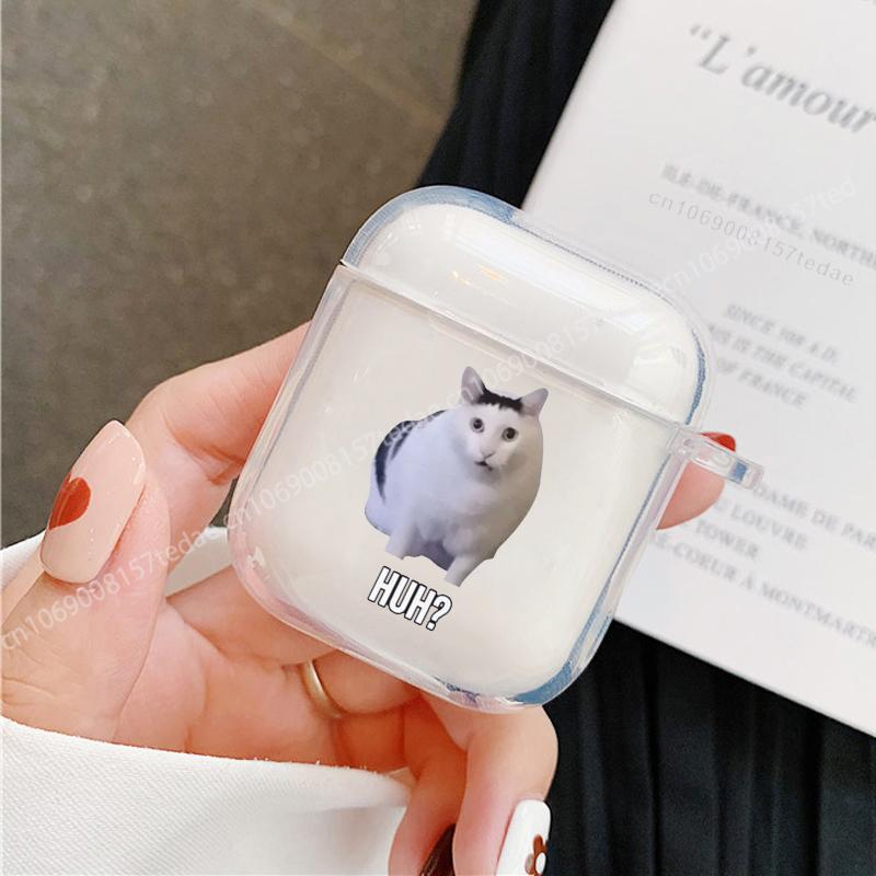 Крутой Забавный Кот для Чехлов AirPods 4 2024 Прозрачный Беспроводной Bluetooth Чехол для Наушников для Apple Airpods 1 2 3 Pro 2 Защитный Чехол
