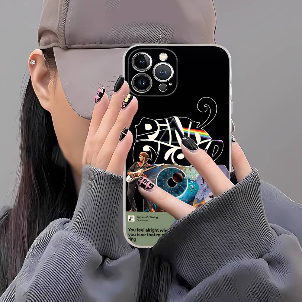 Прозрачный мягкий чехол для телефона Band D-Dire S-Straits для iPhone 15 12 14 16 17 13 Plus 11 Pro Max 13 Pro