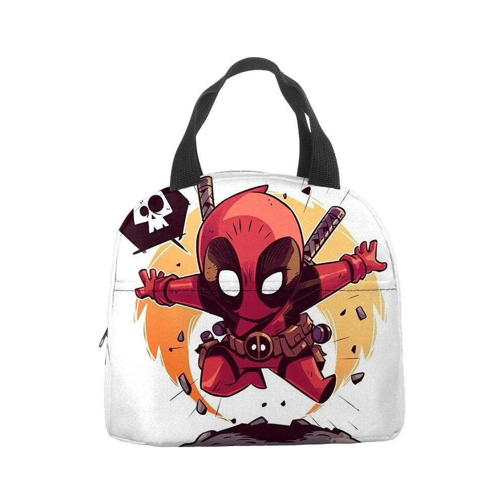 Anime Cartoon Handbag Student Lunch Bag Grades 1-6 Picnic Bag Printed Thermal Insulation Bag Meal Bag