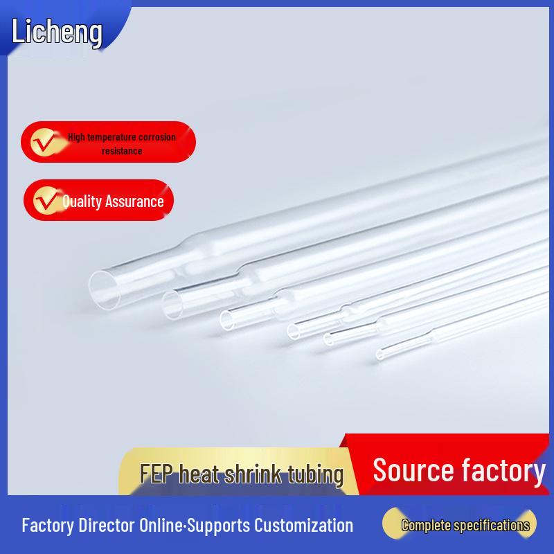 High Transparency FEP Heat Shrink Tube - Corrosion-Resistant, High-Temperature Insulation Sleeve for Wire Protection