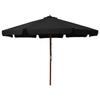 Outdoor Parasol - VIDAXL - Model 47218 - Black - Wood - 330x240 Cm