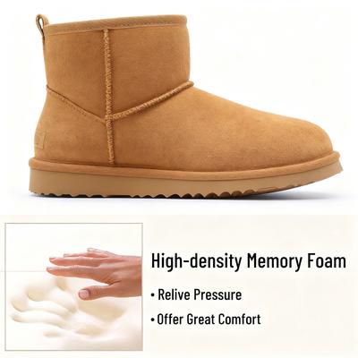 Gacimy Зимние Меховые Мини Сноубутсы для Женщин Классические Натуральные Пушистые Уличные Ботильоны Плюшевая Подкладка Хлопковая Обувь Женские Сноубутсы