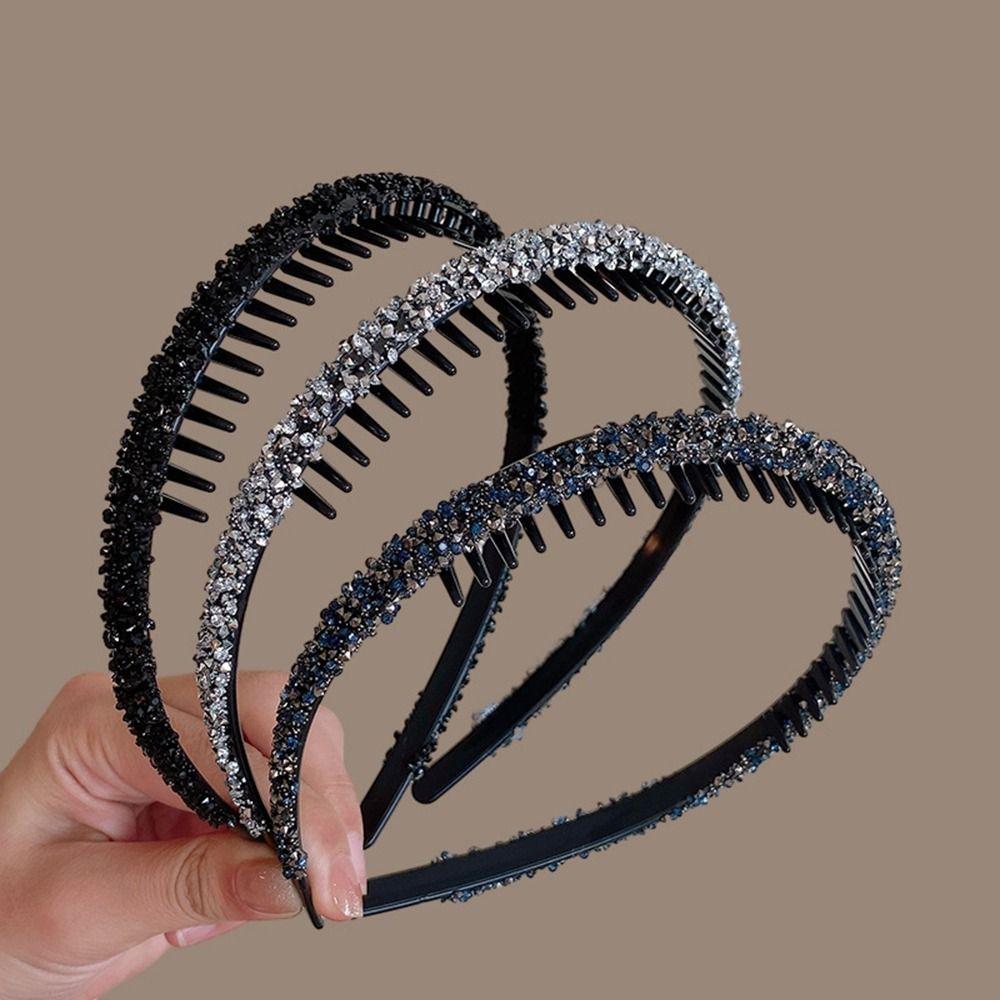 Make Up Rhinestone Headband Plastic  Hair Hoop Retro Hairband  Male
