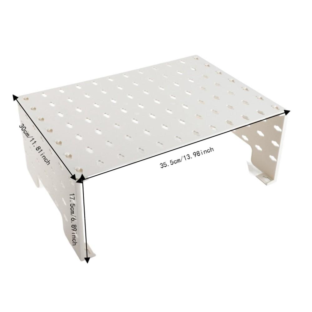 Decorative Hole Plate Pegboard Display Rack White Multi Function Storage Rack  Kitchen Decoration